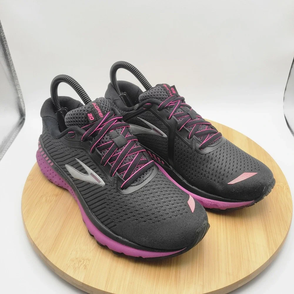 Brooks Adrenaline GTS 20 Womens Running Shoes Black Pink 1202961B062 Size 7